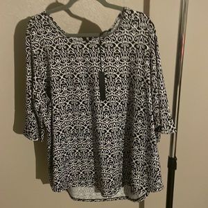 Ellen Weaver Short Sleeve Blouse 3X
